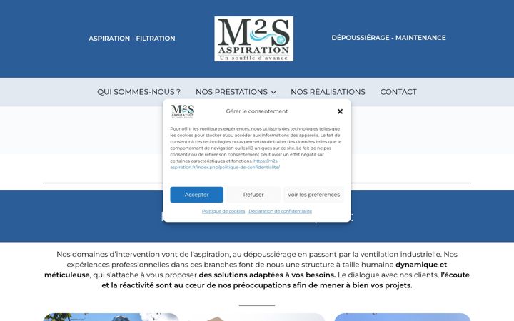 Screenshot of m2s-aspiration.fr