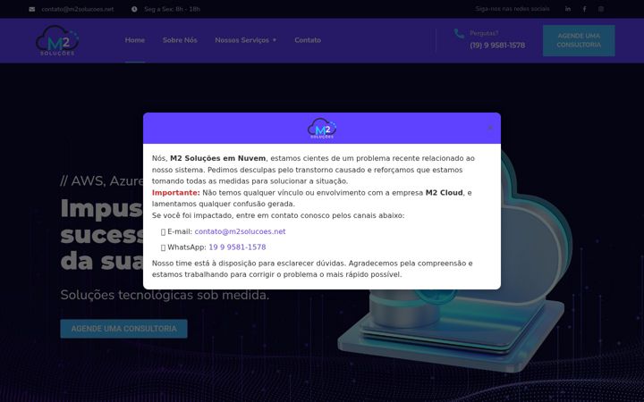 Screenshot of m2solucoes.net