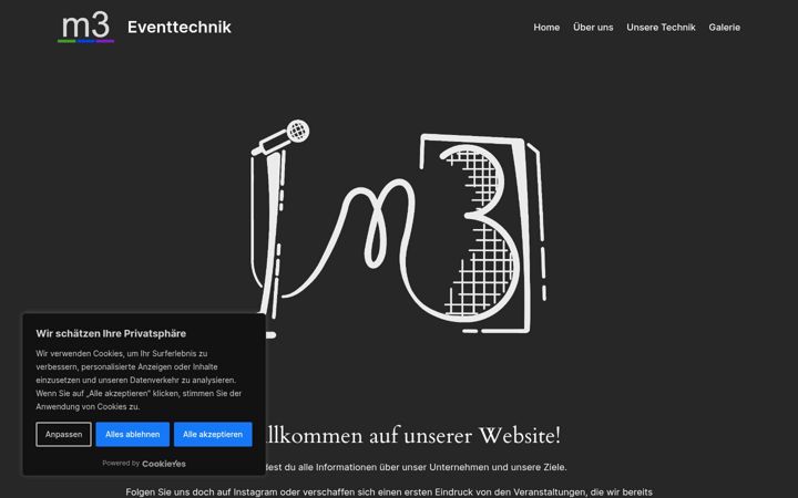 Screenshot of m3-eventtechnik.de