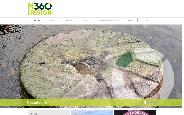 Screenshot of m360design.co.uk