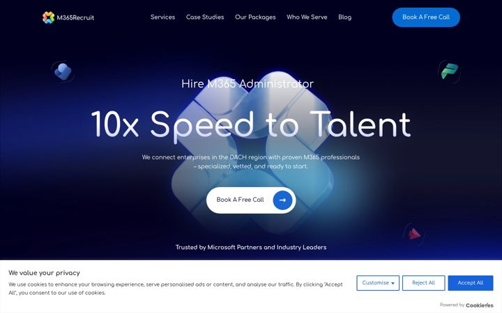 Screenshot of m365recruit.com