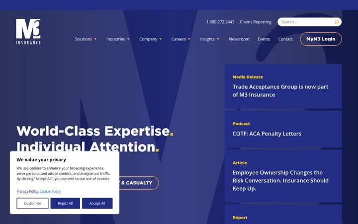 Screenshot of m3ins.com