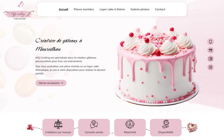 Screenshot of m3jcooking.fr