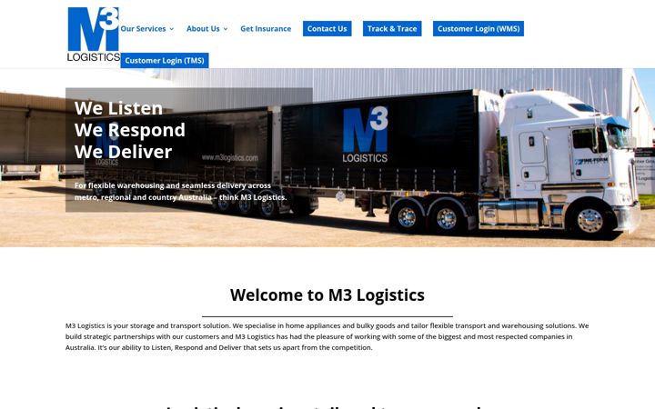 Screenshot of m3logistics.com