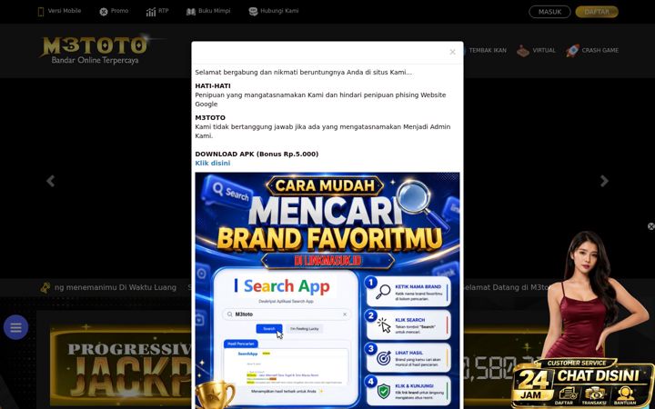 Kuvakaappaus sivustosta m3totob.online