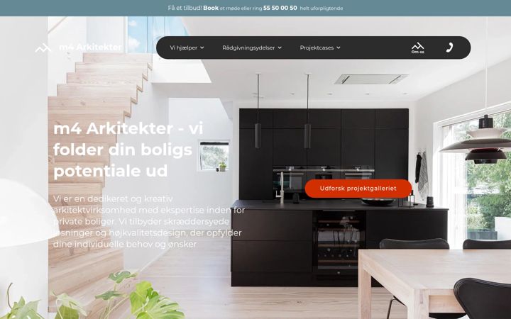 Skærmbillede af m4arkitekter.dk