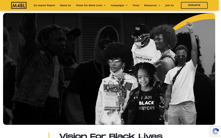 Screenshot of m4bl.org
