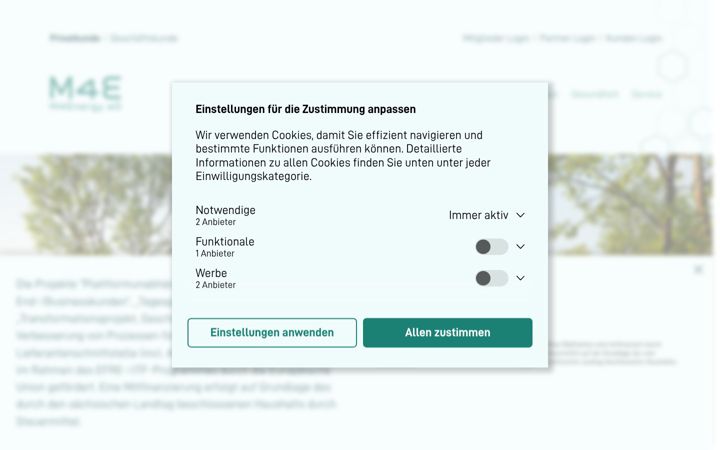 Screenshot of m4energy.de