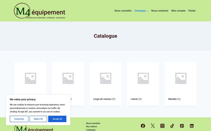 Screenshot of m4equipement.fr