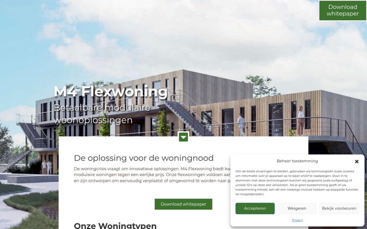 Screenshot of m4flexwoning.nl