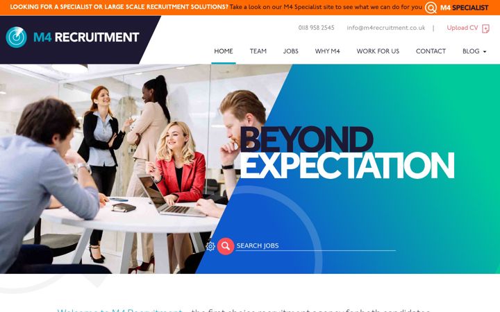 Screenshot of m4recruitment.co.uk