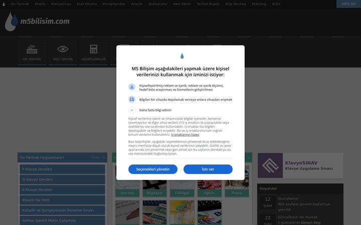 Screenshot of m5bilisim.com