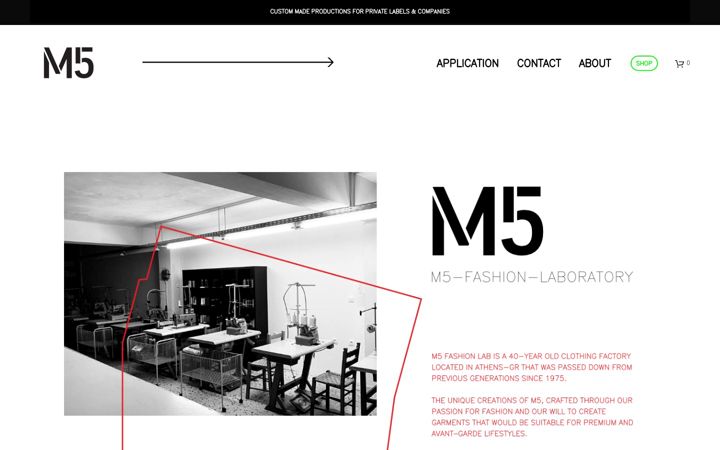 Screenshot of m5fashionlab.com