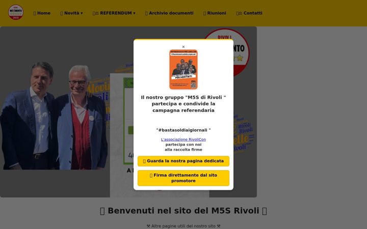 Screenshot of m5stellerivoli.it