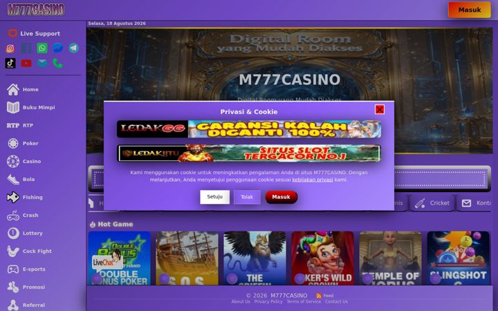 Screenshot of m777casino.it.com