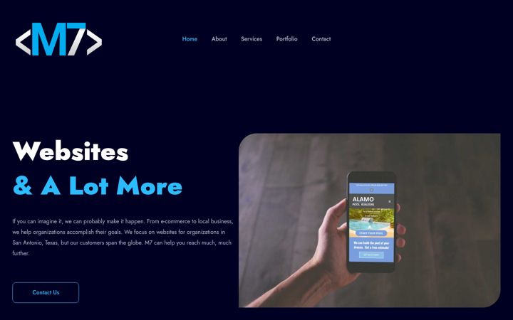 Screenshot of m7webstudios.com