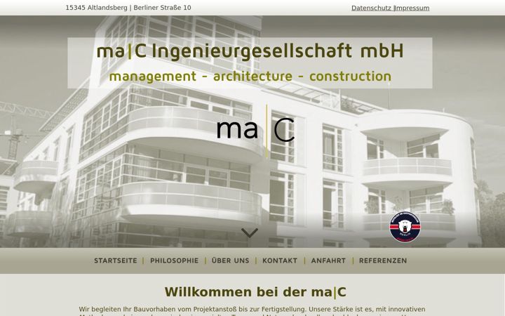 Screenshot of ma-c.eu