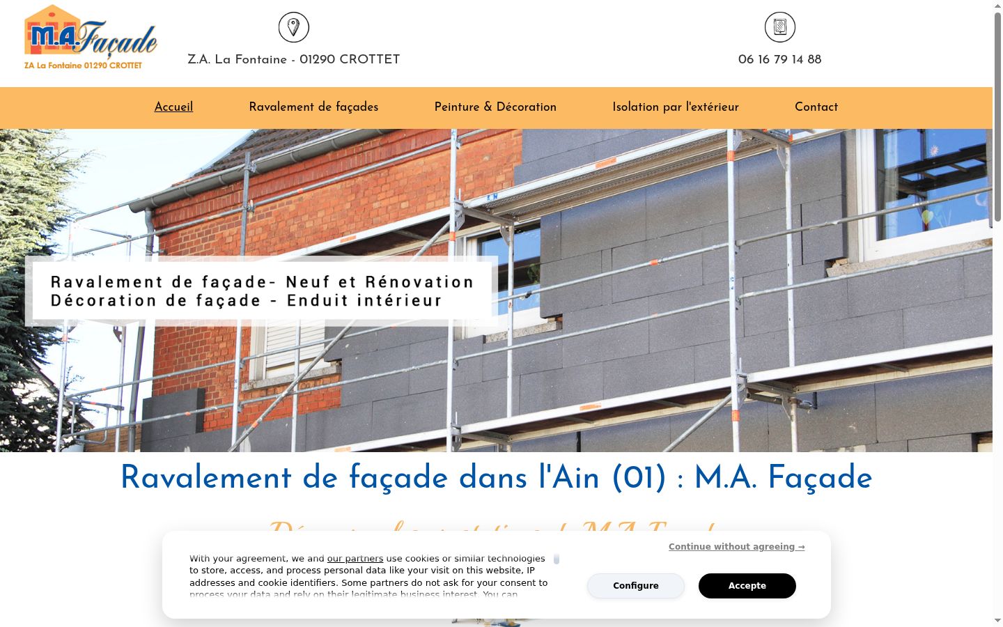 Screenshot tal-banner tal-kunsens muri qabel kwalunkwe interazzjoni