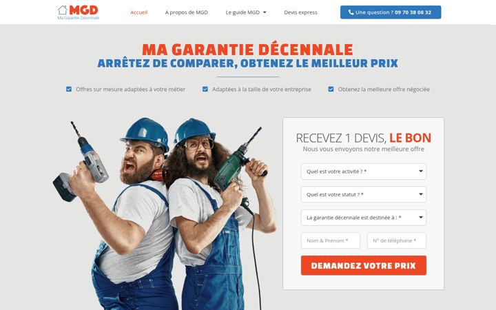Screenshot of ma-garantie-decennale.fr