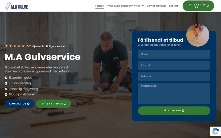 Screenshot di ma-gulv.dk
