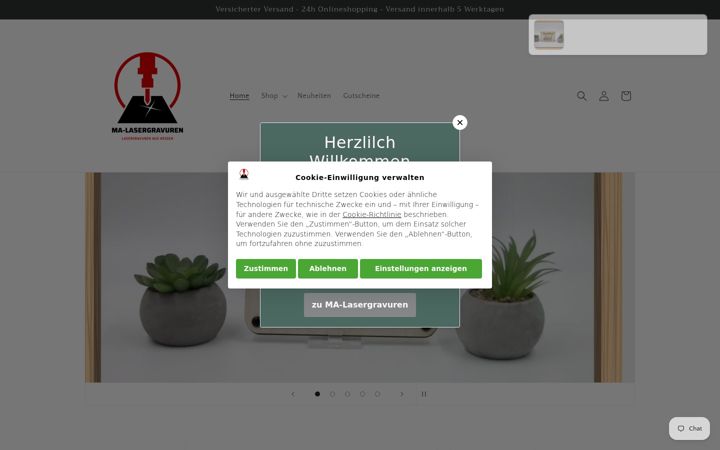 Screenshot of ma-lasergravuren.de
