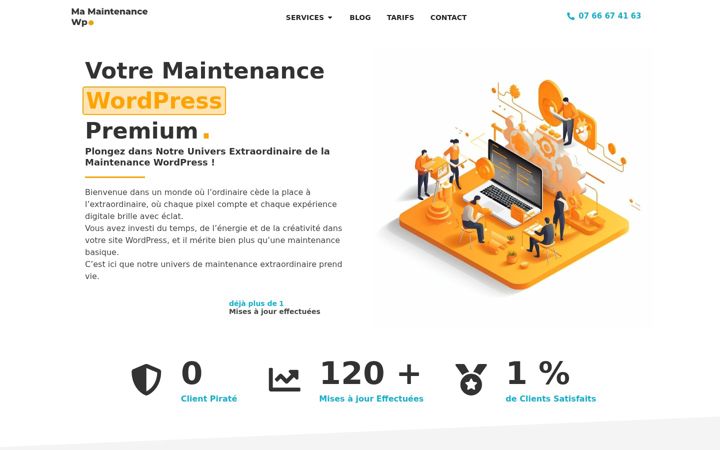 Screenshot of ma-maintenance-wordpress.fr