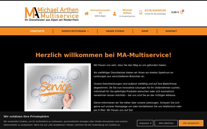 Screenshot of ma-multiservice.de