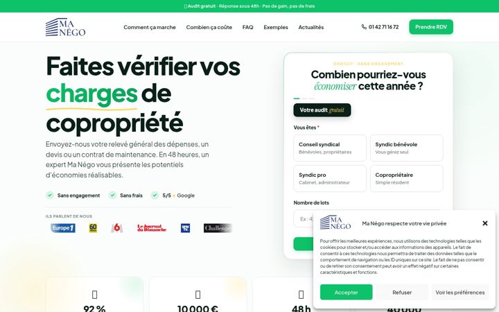 Screenshot of ma-nego.fr