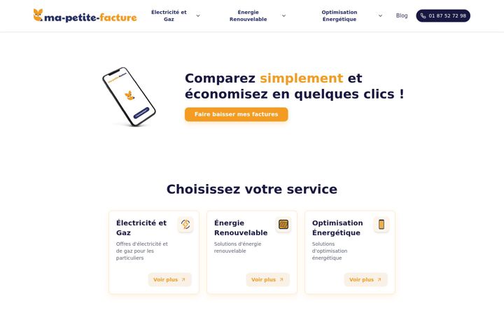 Screenshot of ma-petite-facture.fr