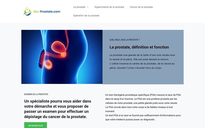 Screenshot of ma-prostate.com