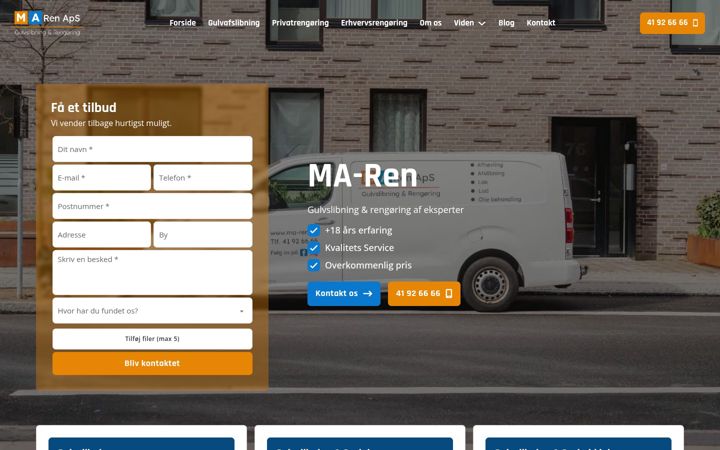 Screenshot of ma-ren.dk
