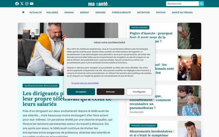 Screenshot of ma-sante.news