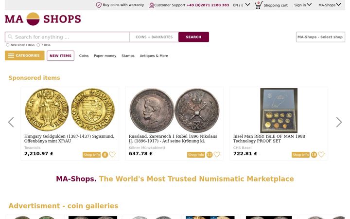 Screenshot of ma-shops.co.uk