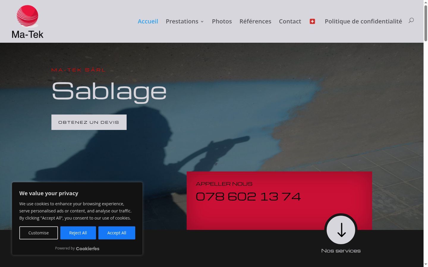 Screenshot del banner di consenso mostrato prima di qualsiasi interazione