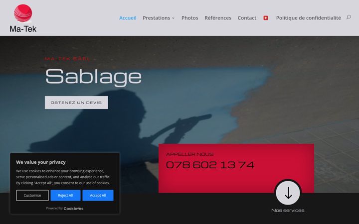 Screenshot of ma-tek.ch