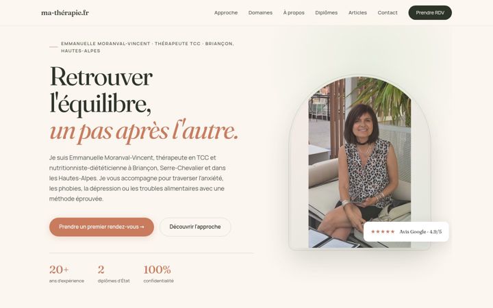 Screenshot of ma-therapie.fr