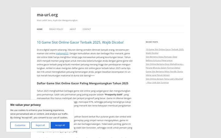 Screenshot of ma-uri.org