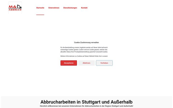 Screenshot of maabbruch.de