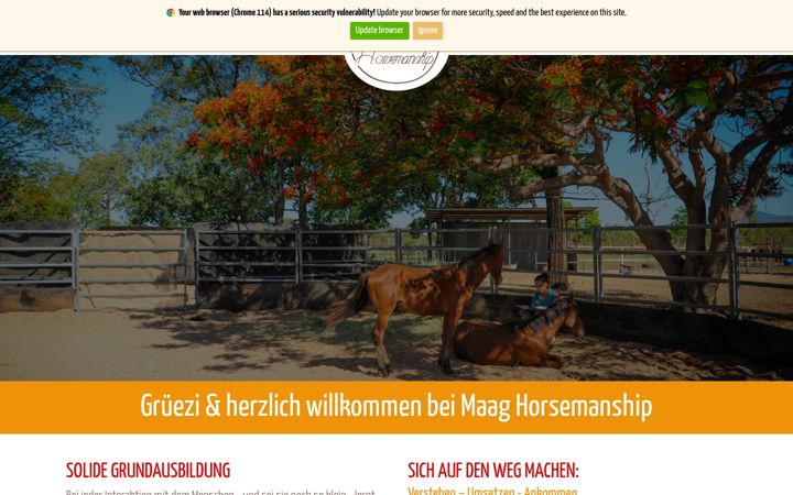Screenshot of maag-horsemanship.de