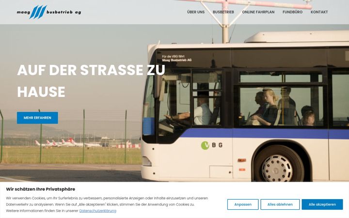 Screenshot of maagbus.ch
