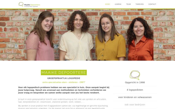 Screenshot of maaikedepoortere.be