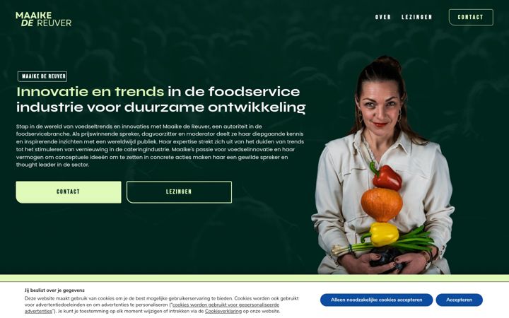 Screenshot of maaikedereuver.nl