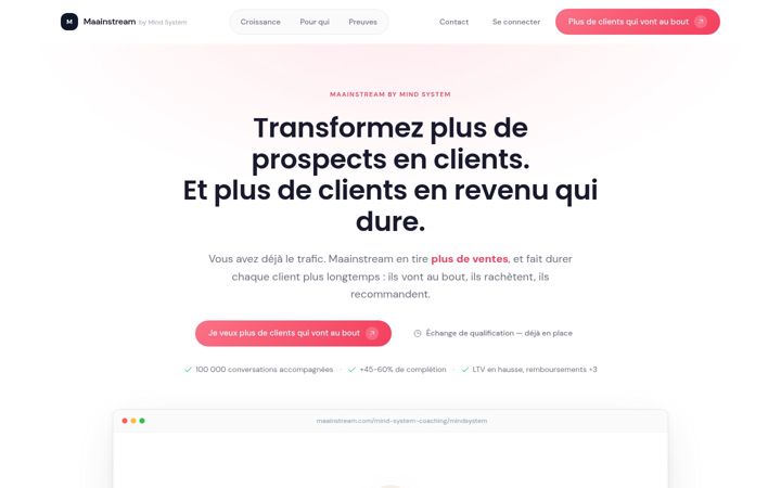Screenshot of maainstream.com