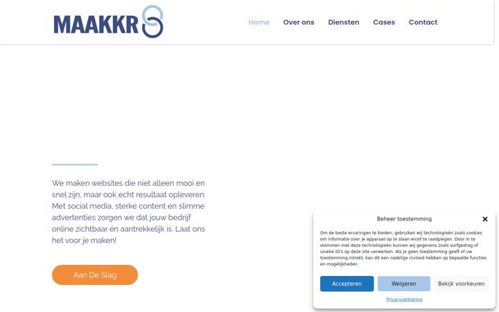 Screenshot of maakkr8.nl