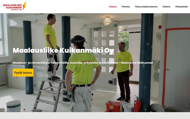 Screenshot von maalausliikehelsinki.com