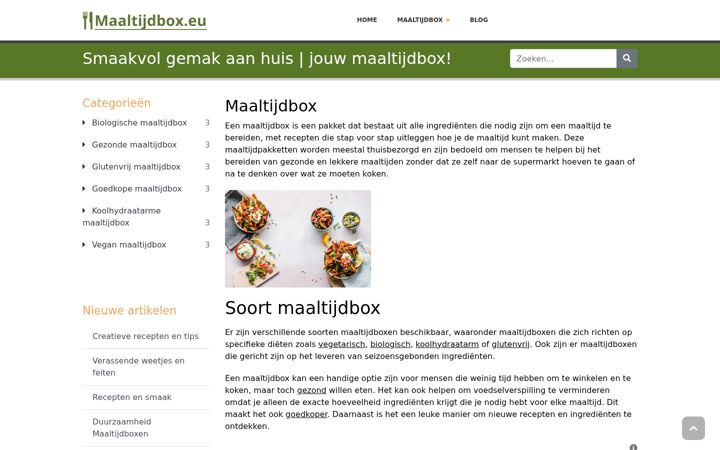Screenshot of maaltijdbox.eu
