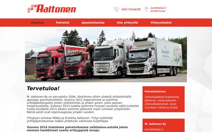 Screenshot of maaltonen.com