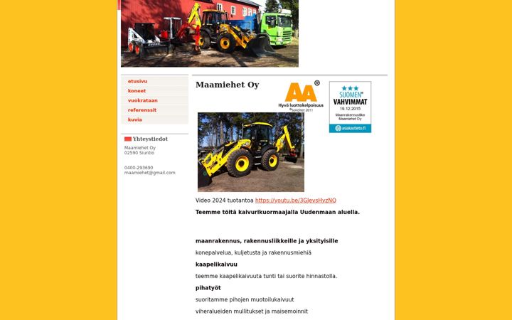 Screenshot of maamiehet.com