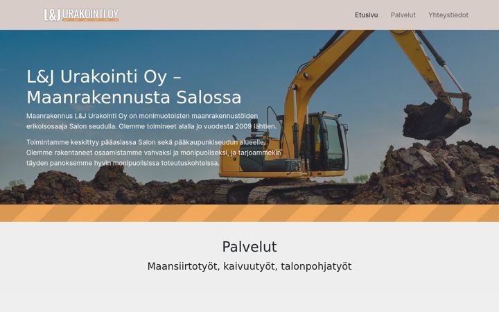 Screenshot of maanrakennussalo.fi