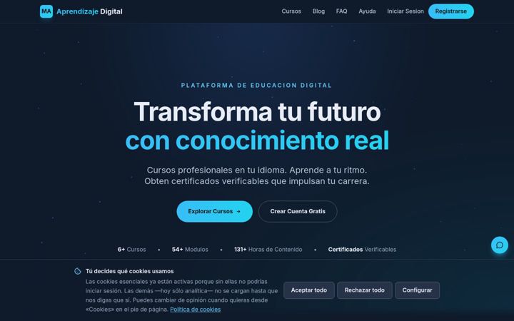 Screenshot of maaprendizajedigital.com